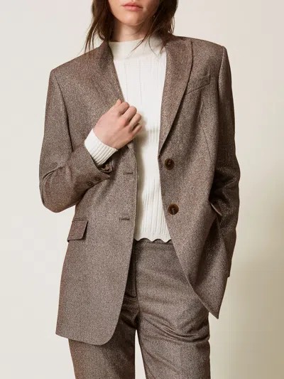 Twinset Jacket  Woman Color Brown