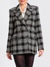 Twinset Check Double-breasted Jacket In Multi