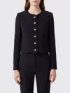 Twinset Button-front Long-sleeve Casual Jacket In Black