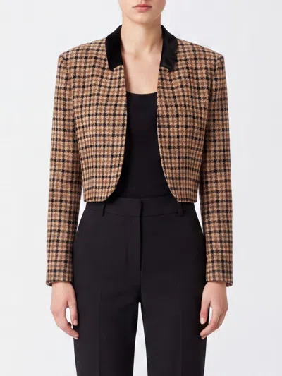 Twinset Jacket Woman Color Brown In Multi