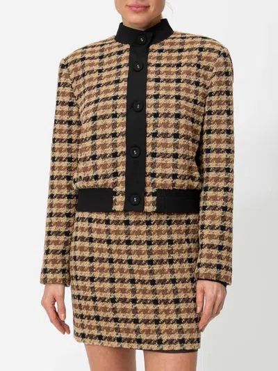 Twinset Jacket Woman Color Brown In Multi