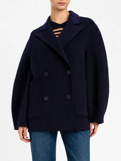 Twinset Jacket Woman Color Navy In Blue