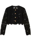 Twinset Twin-set Black Cotton Jacket In Black