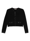 Twinset Embellished Stud-detail Cardigan In Black