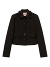 Twinset Embellished Long-sleeve Blazer In Black