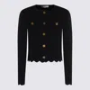 Twinset Buttoned-up Scalloped Jacket In Black