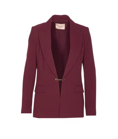 Twinset Jackets In Burgundy