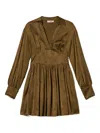 Twinset Jacquard Floral-pattern Mini Dress In Brown