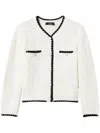 Twinset Jacquard Effect Jacket In White