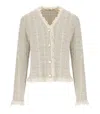Twinset Twin-set Jacquard Lurex Gold Knitted Jacket