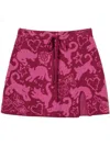 Twinset Jacquard Mini Skirt In Pink