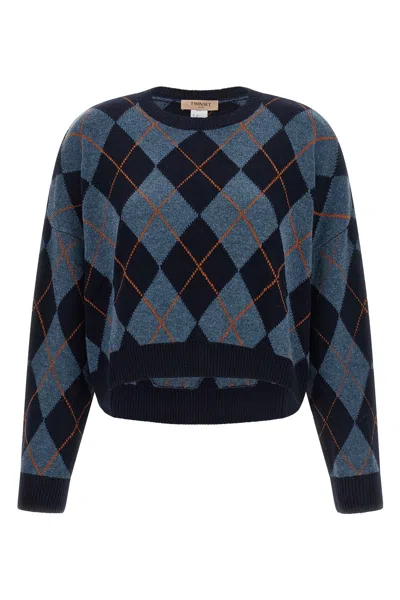 Twinset Relaxed Jacquard Knitted Sweater In Multi