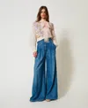 Twinset Jean Ample Avec Plis In Pink