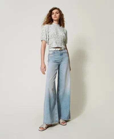 Twinset Jean Ample Cinq Poches In Multi