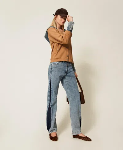 Twinset Jean Cinq Poches Bicolore In Multi
