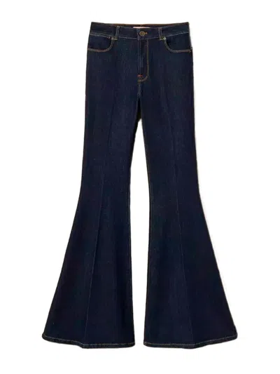 Twinset Jeans Acampanados - Lavado Oscuro