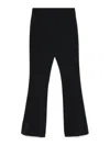 Twinset Twin-set Black Bootcut Trousers With Logo In Black
