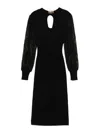 Twinset Knitted Midi Dress In Black