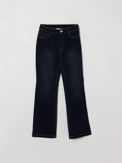 Twinset Jeans Kids Color Denim In Blue