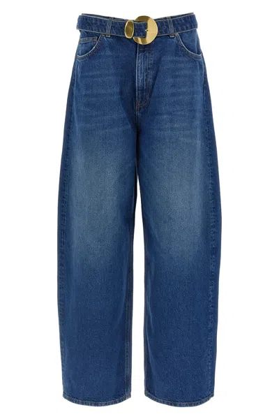 Twinset Jeans Maxi Fibbia In Blue