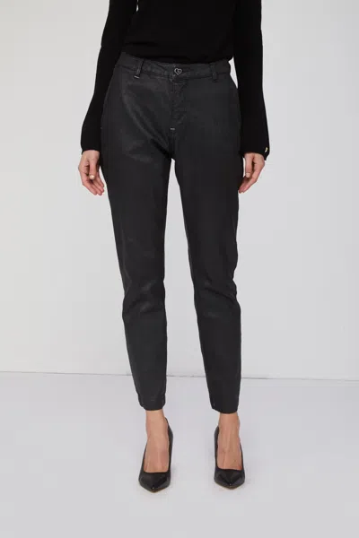 Twinset Jeans Scuro Con Bottoni A Cuore In Nero