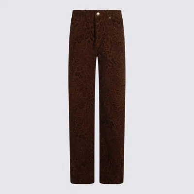 Twinset Jeans St.animalier Coffee/black In Brown