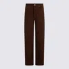 Twinset Straight Trousers With Pockets And Belt Loops In Animal Print