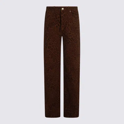 Twinset Animal Print Trousers In Red