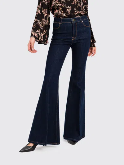 Twinset Five-pocket Flared Jeans In Blue