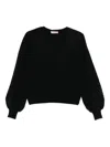 Twinset Timeless Black Sweater With Round Neckline In Black