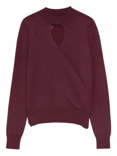 Twinset Jersey Clothing In Burgundy