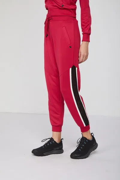 Twinset Jogger Rosso Con Strisce Laterali In Red
