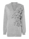 Twinset Grey V-neck Drop Shoulder Pullover In Grey