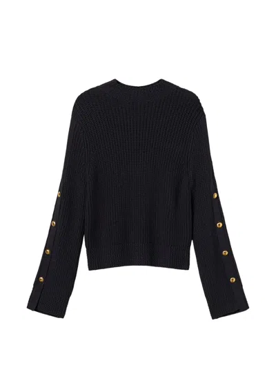 Twinset Jumper With Metal Buttons In Black