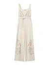 Twinset Broderie-anglaise Jumpsuit In White