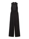 Twinset Jumpsuit With Satin Details In Black