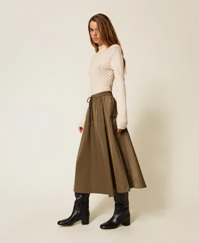 Twinset Jupe Mi-longue En Taffetas In Multi