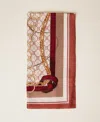 Twinset Keffieh Avec Imprimé Chaînes Et Oval T In Brown