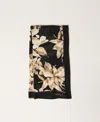 Twinset Keffieh Avec Imprimé Floral In Black