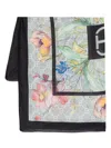 Twinset Black Scarf With Floral Mix Print In Black