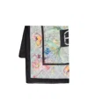 Twinset Black Scarf With Floral Mix Print In Multicolor