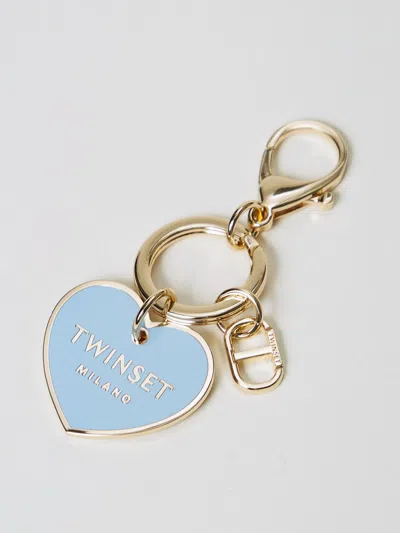 Twinset Key Chain  Woman Color Gnawed Blue