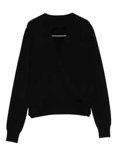 Twinset Keyhole-neckline Sweater In Black