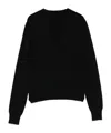Twinset Twin-set Keyhole Neckline Black Sweater With Ribbed Cuffs In Neutral