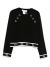 Twinset Button-detail Sweater In Black