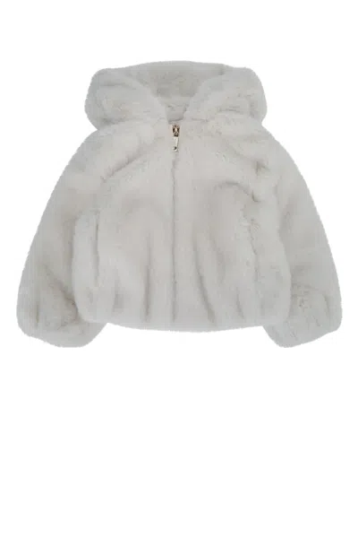 Twinset Twin-set Kids Faux-fur Eco Bomber Jacket In White