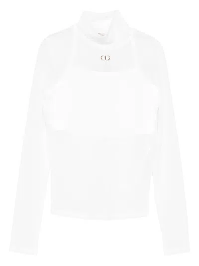 Twinset Kids High-neck T-shirt In White