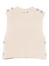Twinset Kids Sleeveless Top With Decoration In Neutral