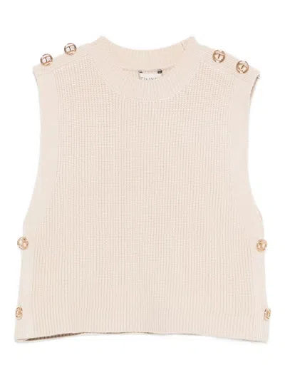 TWINSET TWINSET KIDS SLEEVELESS TOP WITH DECORATION