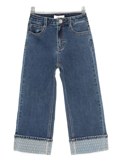 Twinset Kids Straight Jeans In Blue
